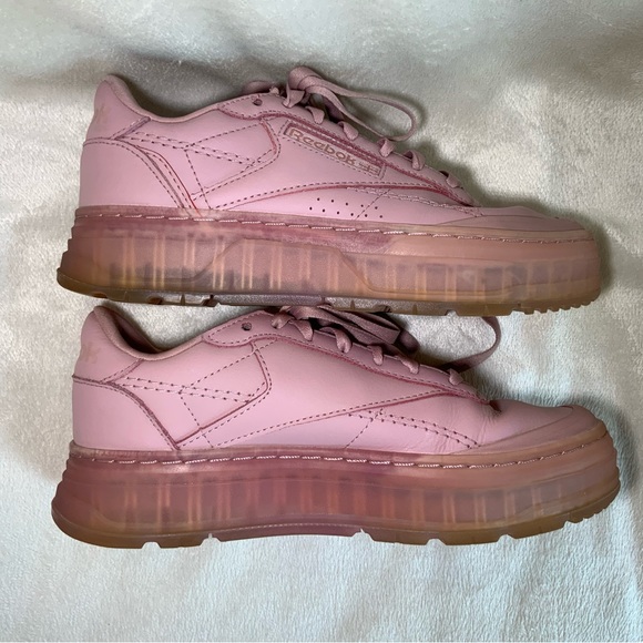 Reebok Blush Pink platform Leather Sneakers - Picture 4 of 10